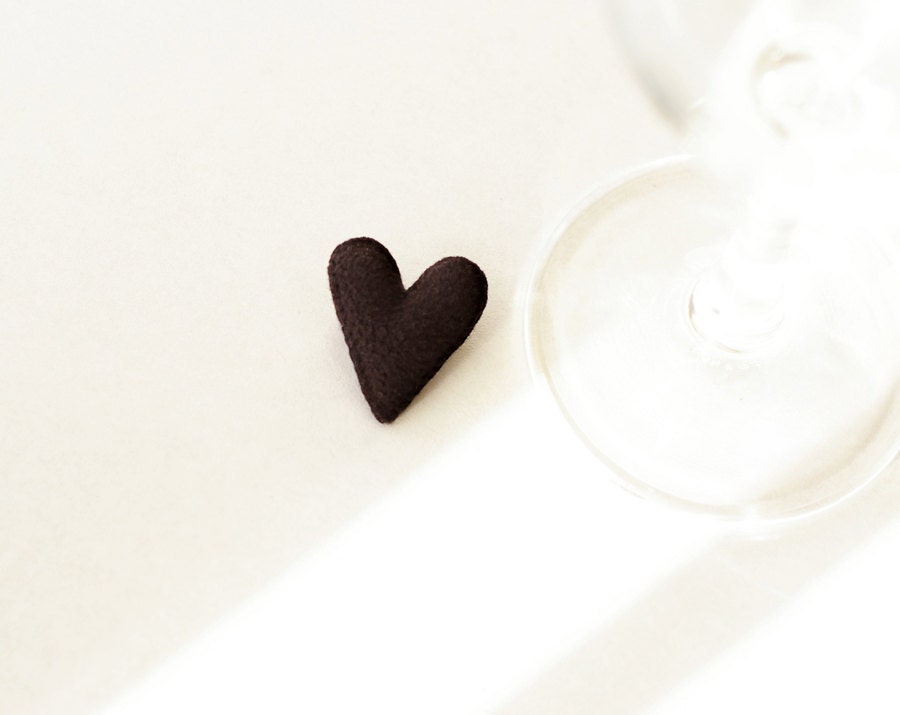 Black magic heart brooch / Black heart pin / Gothic wedding favors