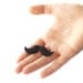 Small mustache brooch / Black plush mustache pin / Gift for him under 10, 15, 20 USD / Father's Day gift