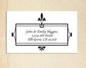 Return Address Stamp - Full Names(s) with Complete Border  2.5 x 1.5 inch