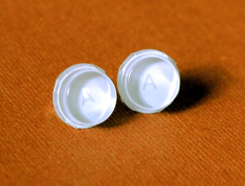 Wii A Button Earrings