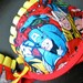 EXTRA MARVEL-OUS: Red Bra with Marvel Comics Fabric and Yellow Ruffles