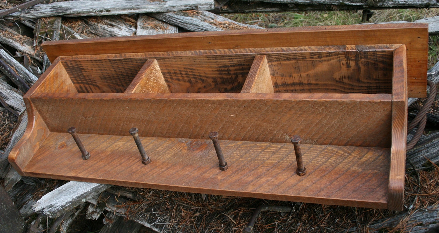 Rustic Reclaimed Shelf Cubby