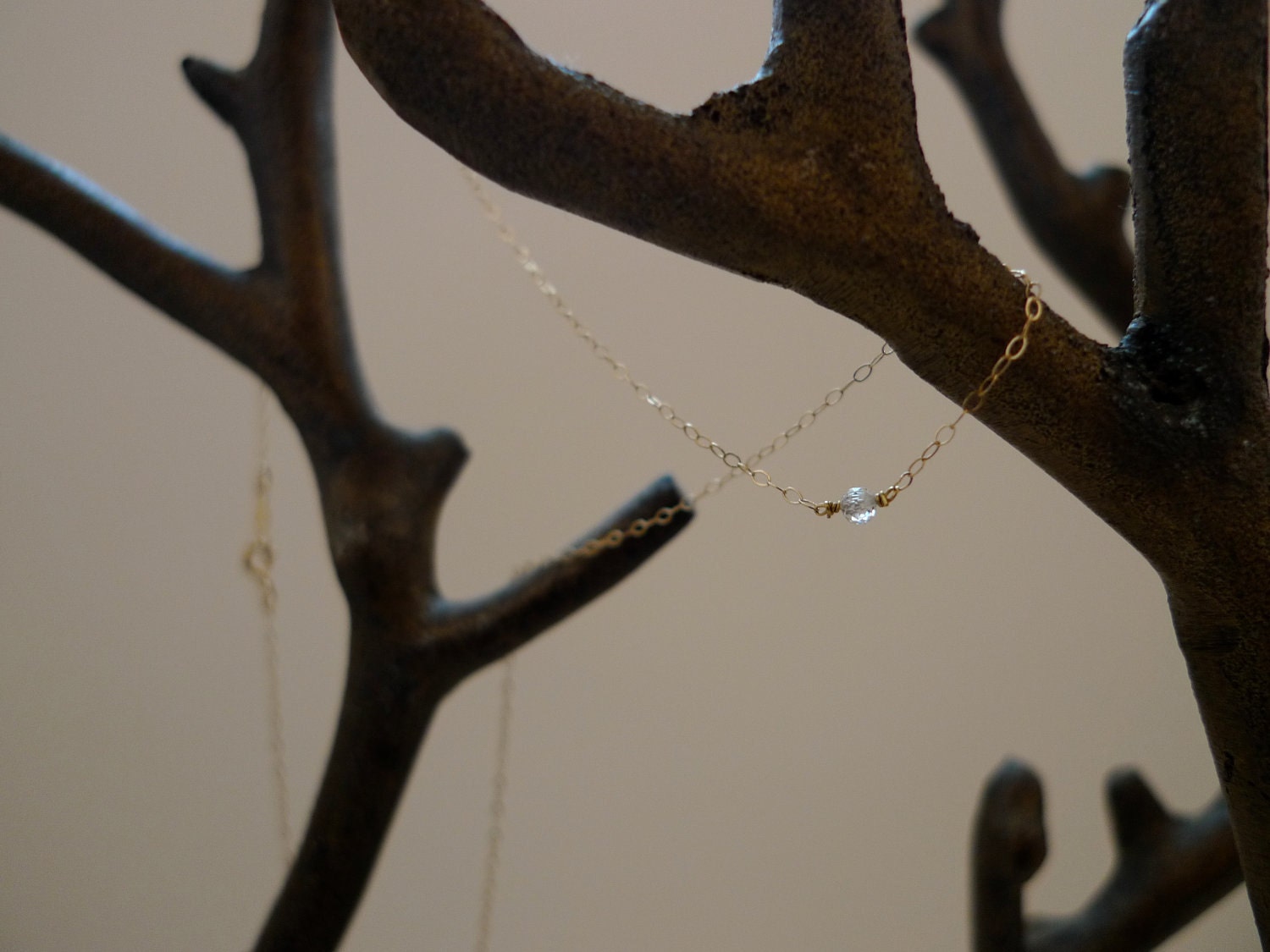 Celine Necklace of  Yellow Gold and White Diamond