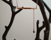 Athena Necklace of  Rose Gold and Black Diamond