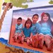 Father's Day Handprint / Footprint Beach and Palm Trees Picture Frame - Custom, Personalized, DIY Hand Painted Art