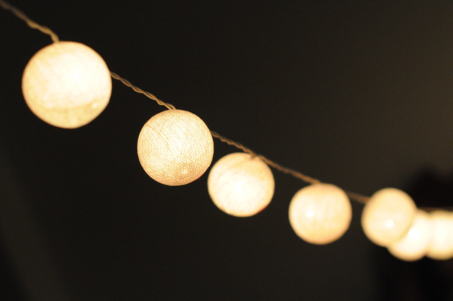 35 balls white color cotton ball 4 meters string light patio outdoor decoration deco room bedroom wedding patio party function light