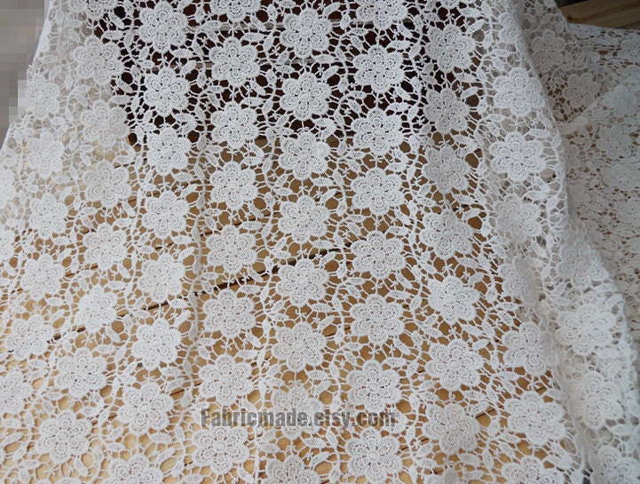 Embroidered Lace Fabric By The Yard