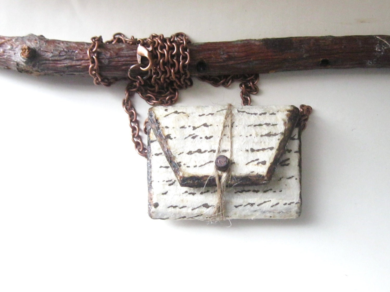Paper Jewelry Book Necklace Pendant