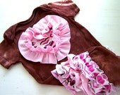 Embellished Onesie - Pink Retro Hearts - 18 month
