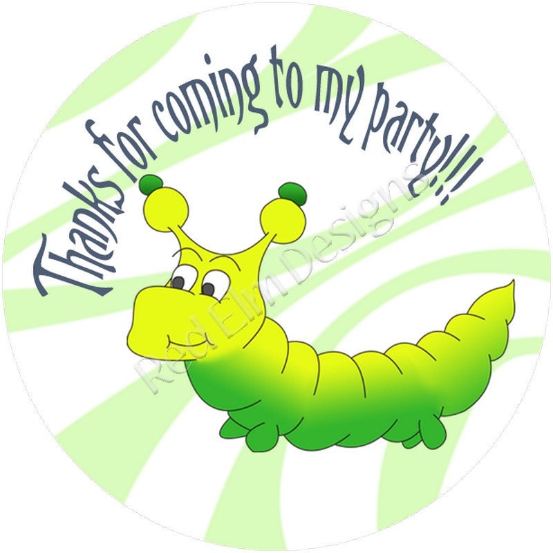Caterpillar Stickers - Sheet of 20 - 2" round