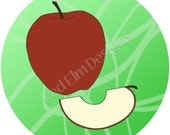 Apple Fruit Stickers - Sheet of 20 - 2" round