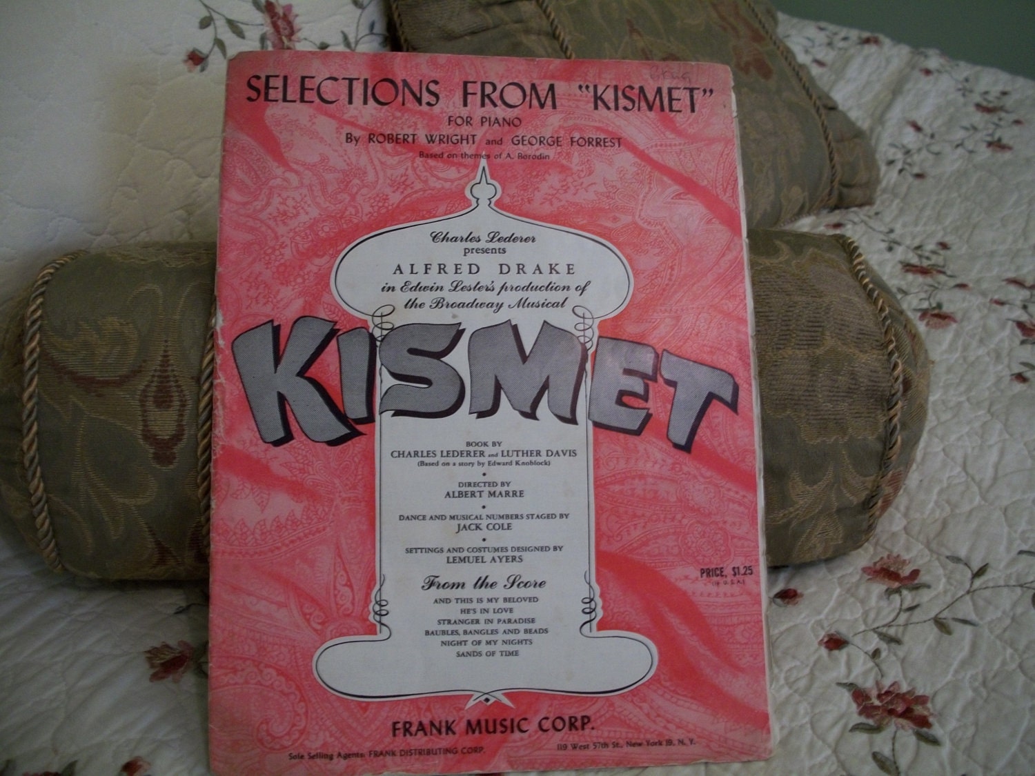Vintage Sheet Music for Kismet