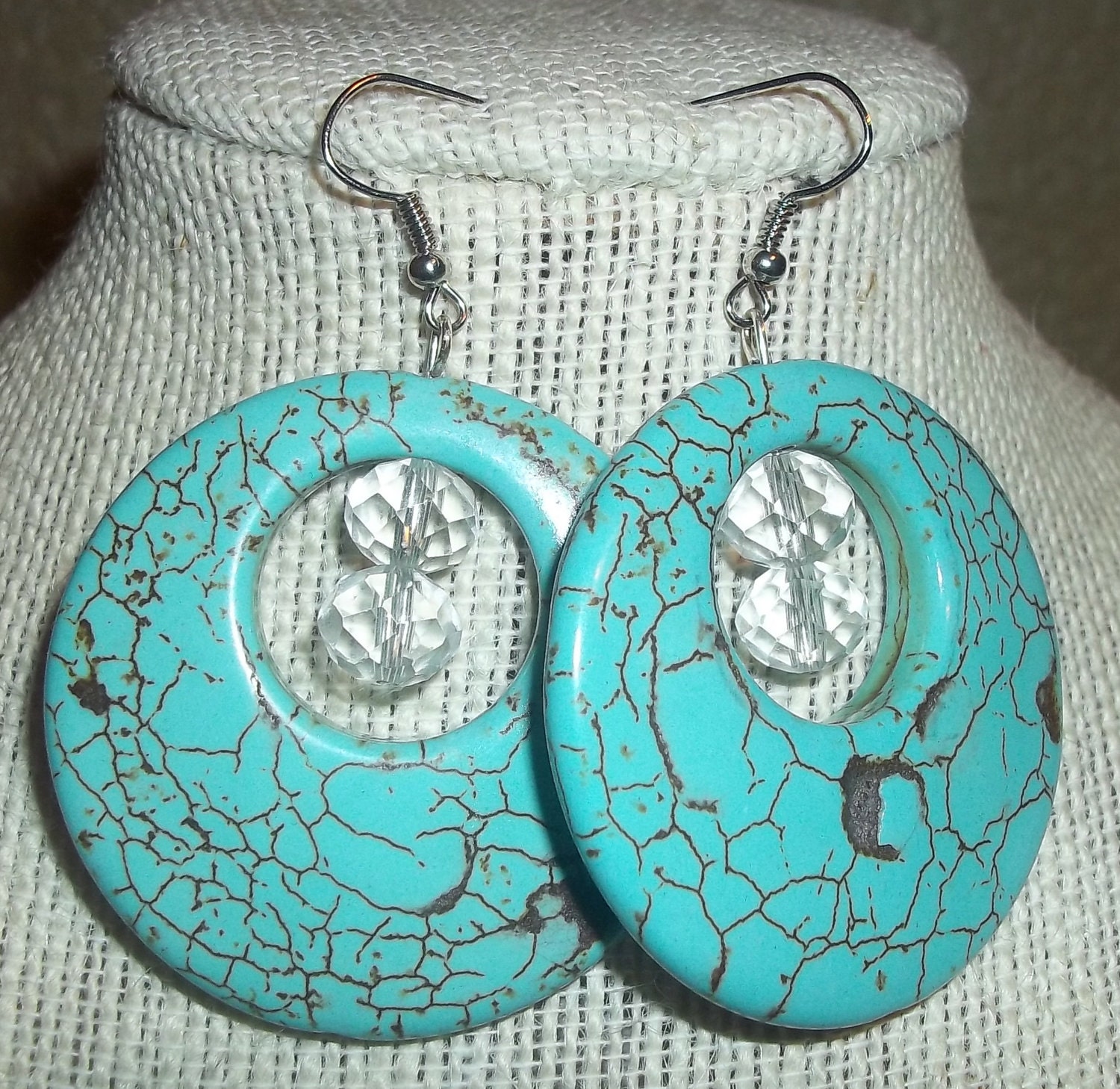 Clear Turquoise Earrings