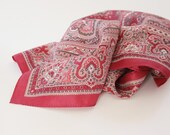 Vintage Royal Scarf by crepe royal - Burgundy, Square, Hand printed