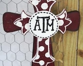 Texas A & M wooden layered cross