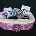 Personalized Baby Diaper Gift Basket Diva Princess Zebra and Hot Pink