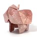Elephant in the room 3D free style origami sculpture by JinniInTheLamp - Table decor for weddings, birthdays, parties, baby showers - Unique