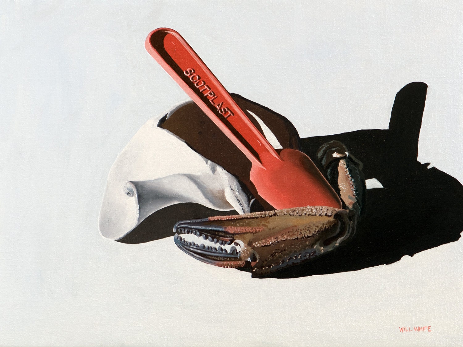 ice cream spoon oil painting