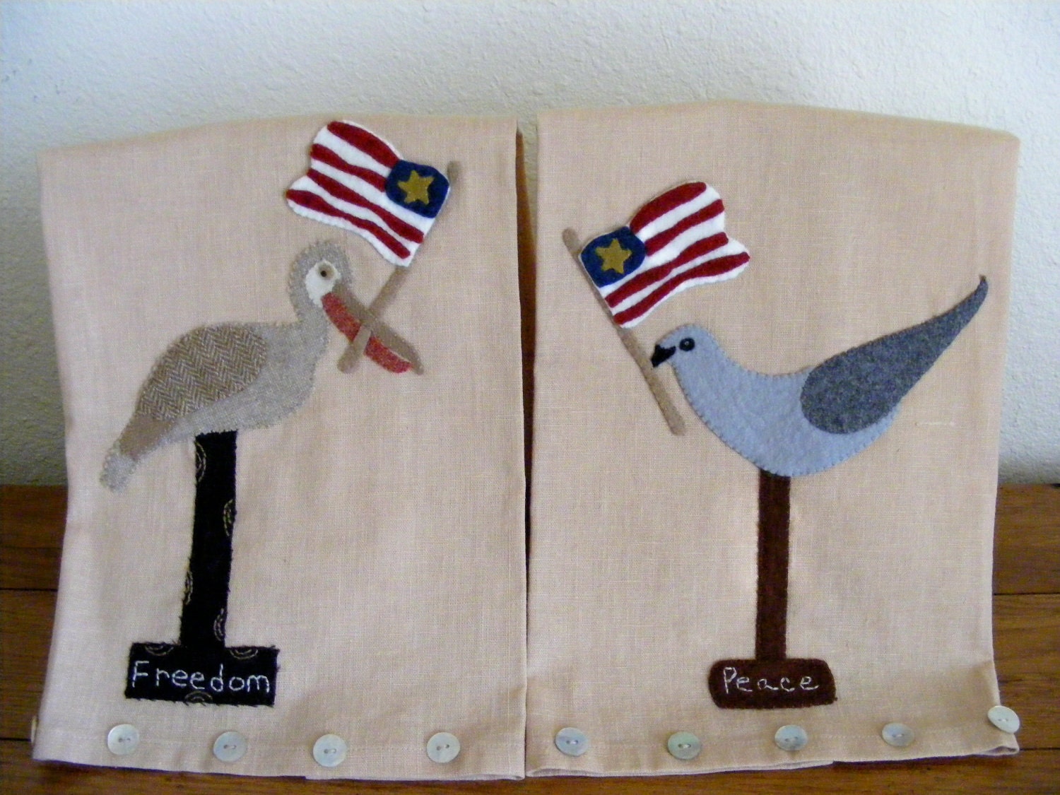 Americana Towels and Wool Felt Pattern