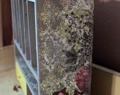 Yellow and Gray Nail Polish Cabinet- Storage-Upcycled-Shelf