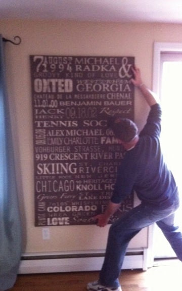 Large 36x60 Canvas Word Art, Custom Family Rules, Transit sign, Personalized Wall Art Decor, Vintage Scroll