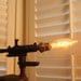 Antique brass blowtorch lamp.
