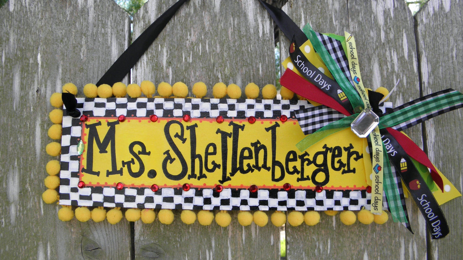 Teacher Name Sign Custom Door Hanger