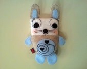 Eco Felt Bunny Rabbit Plush Softie Embroidery Easter Gift MADE TO ORDER