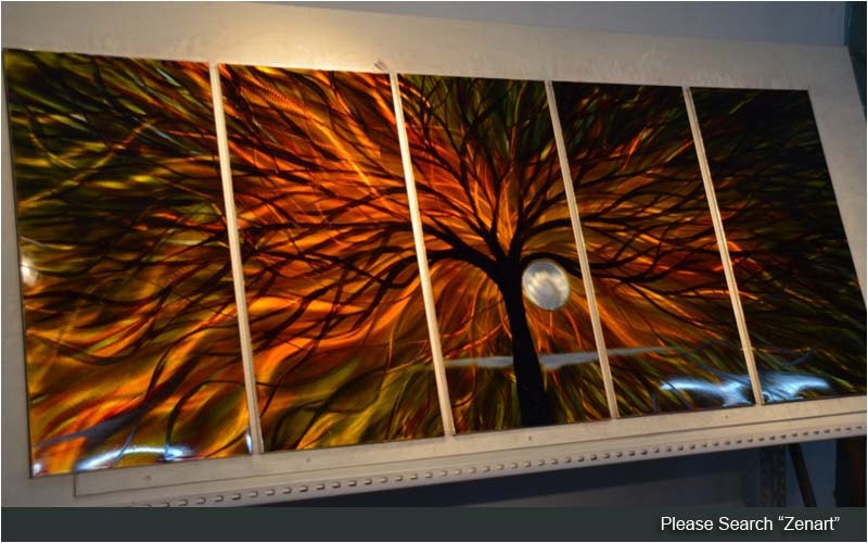 Original Metal Wall Art Modern Painting Sculpture Indoor Outdoor Decor "In the evening the sun" by Ning