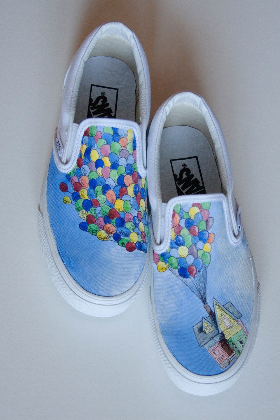 Custom Painted Shoes Up Wedding Theme
