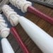 Patriotic Red White and Blue Baseball Bat & Ball American Flag Hanging Wood Wall Decor