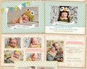 Birth Announcement Templates - INSTANT DOWNLOAD