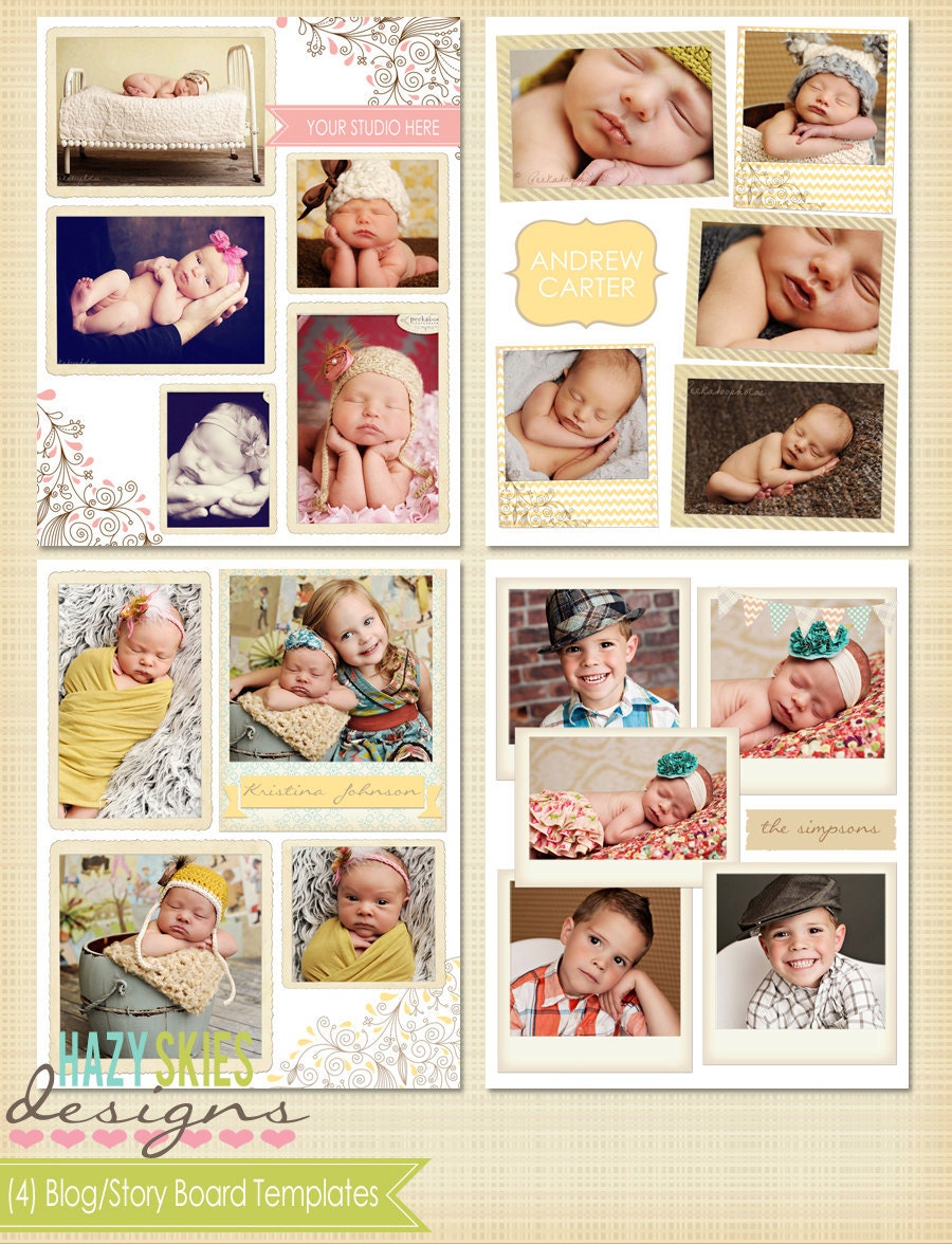 Blog Board and 16x20 Story Board, Collage Template
