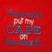 These fools put my CAPE on backwards embroidered bib