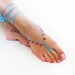Beach Bohemian  barefoot sandals Turquoise coral drop beaded crochet nude shoes, sexy sandle Lolita,  wedding  gypsy,  yoga,  Summer fashion