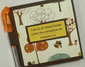 Brown Trees - Small notepad w/ pen