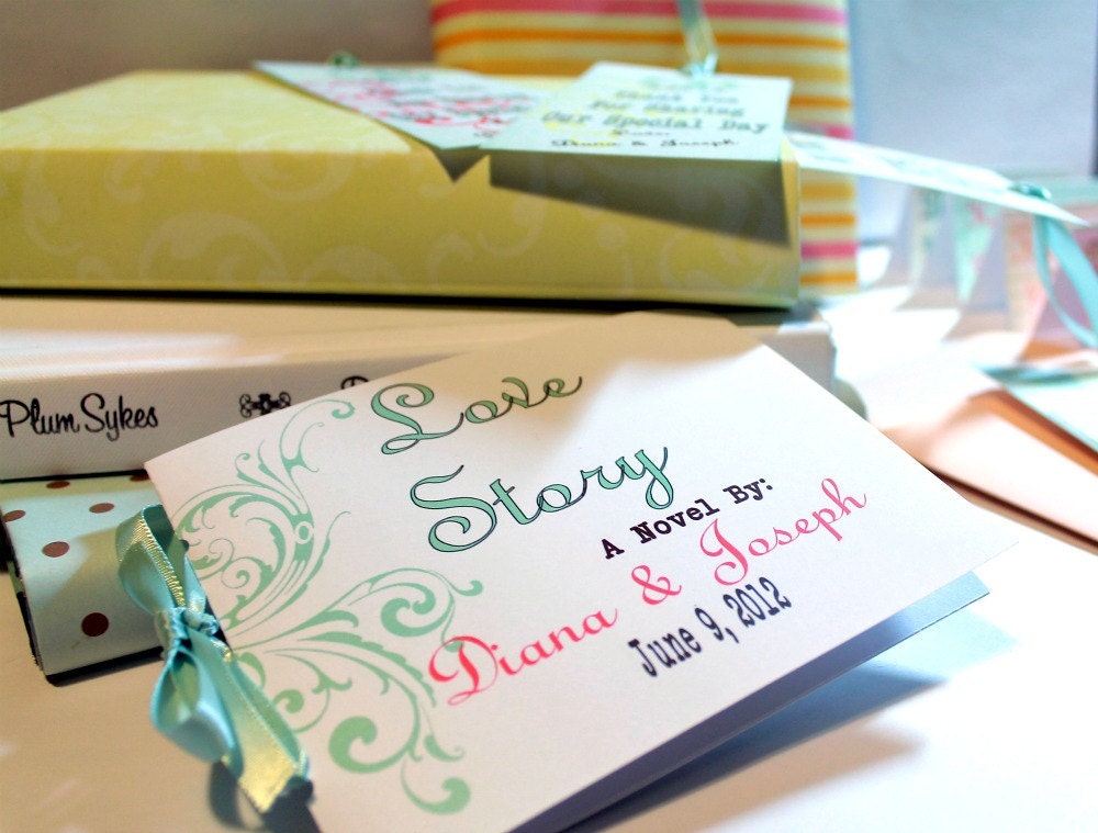 Diana Collection - Custom Wedding Programs for Library Book Theme Love Story Novel Il_570xn