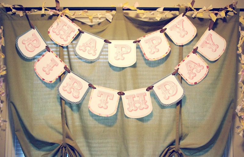 Happy Birthday printable banner