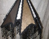 Contemporary, Eclectic Table Lamp,  One of A Kind Lampshade w/ Base - "Classic Jazz"