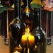 Wine Bottle Candles Hurricane Lamps Wedding Centerpiece (set of 3)