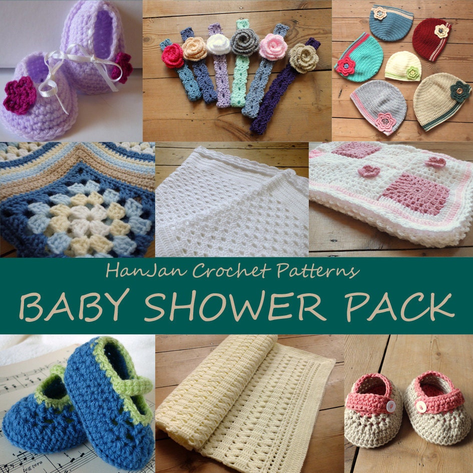 Baby Shower Pack - PDF CROCHET PATTERNS by HanJan: You choose 3 baby patterns and save money.