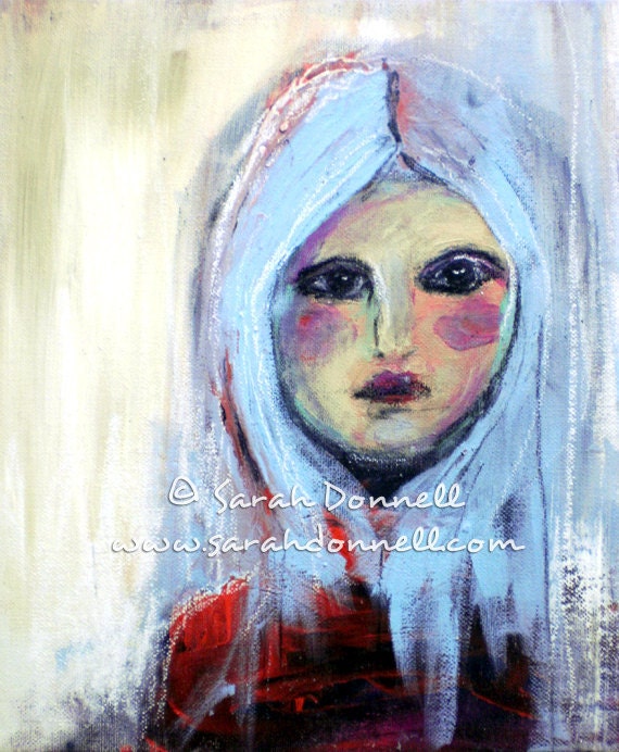 A4 Print Wall Art Decor Original Abstract Artwork Illustration Mixed Media Girl Woman Painting Digital Paper Glicee Australian Artist