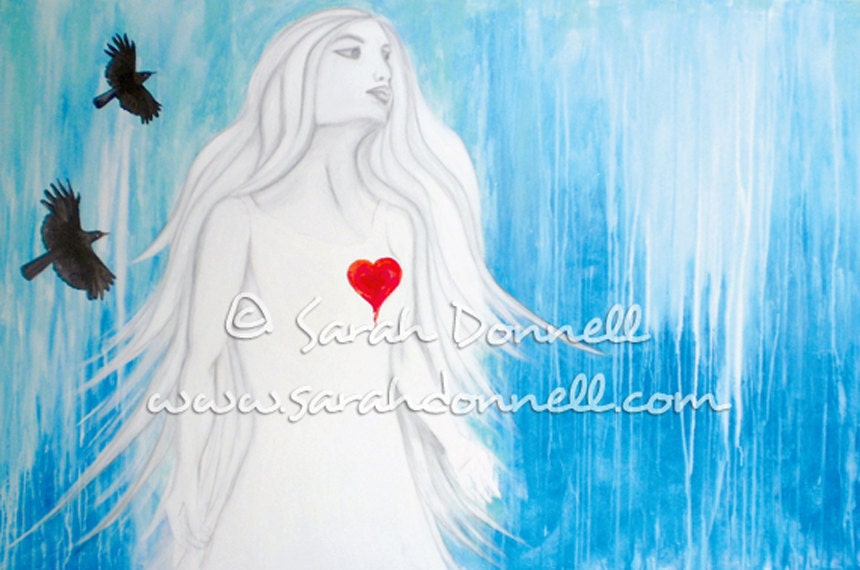 A4 Print Wall Art Decor Original Abstract Artwork Illustration Mixed Media Girl Woman Painting Digital Paper Glicee Australian Artist