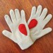 Handful of Heart, Gloves with Red Felt Heart
