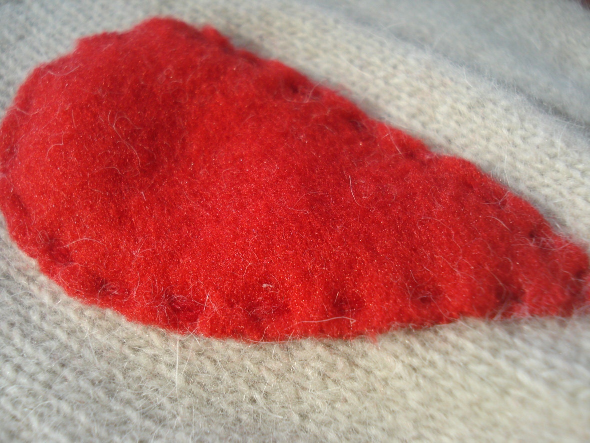 Handful of Heart, Gloves with Red Felt Heart