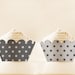 INSTANT DOWNLOAD Cupcake Wrappers Printable SILVER Grey Retro Polka Lover Diy Set