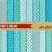 Digital Scrapbooking Paper Pack TIFFANYS DREAM Printable background INSTANT Download