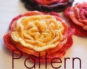 Layered crochet flower - PDF crochet pattern - - Listing17