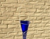 Wine bottle hanging candle holder or Planter - recycled bottle art - recycled yard art - unique plant pot