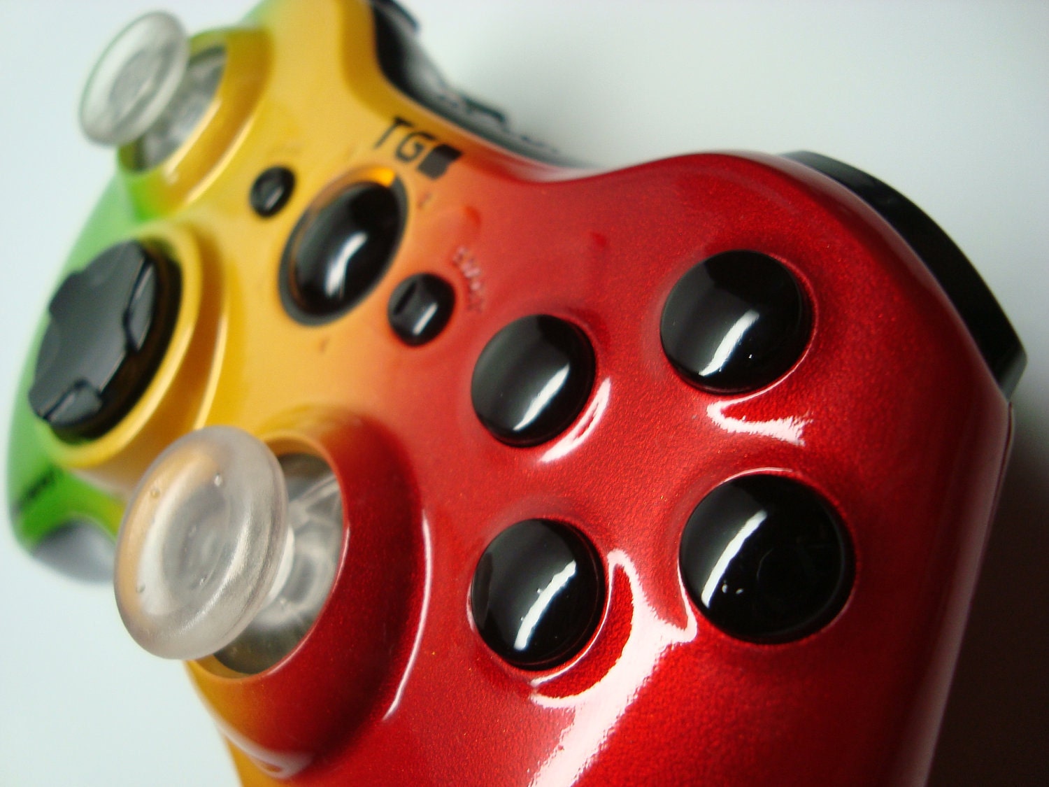 Rasta Style Custom Xbox Controller Hand Airbrushed by ProModz